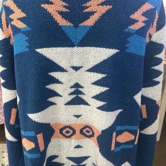 Oversized Southwestern Aztec Cardigan Sweater – Size XL - Picture 3 of 9